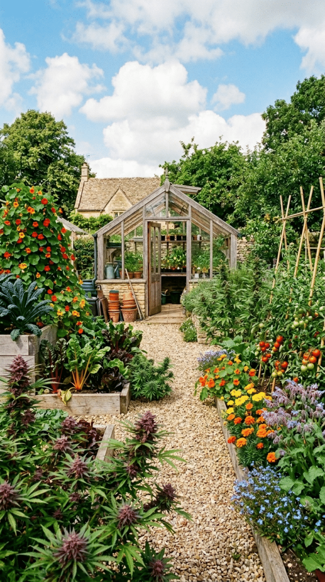 Cannabis garden in full flower